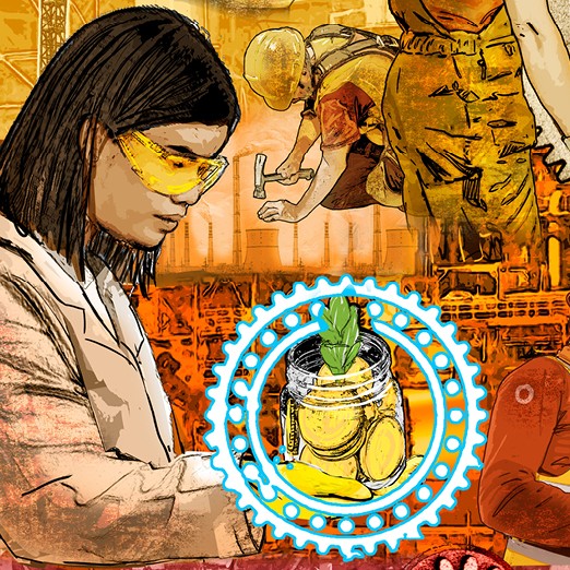 Solidfund poster vignette -money jar