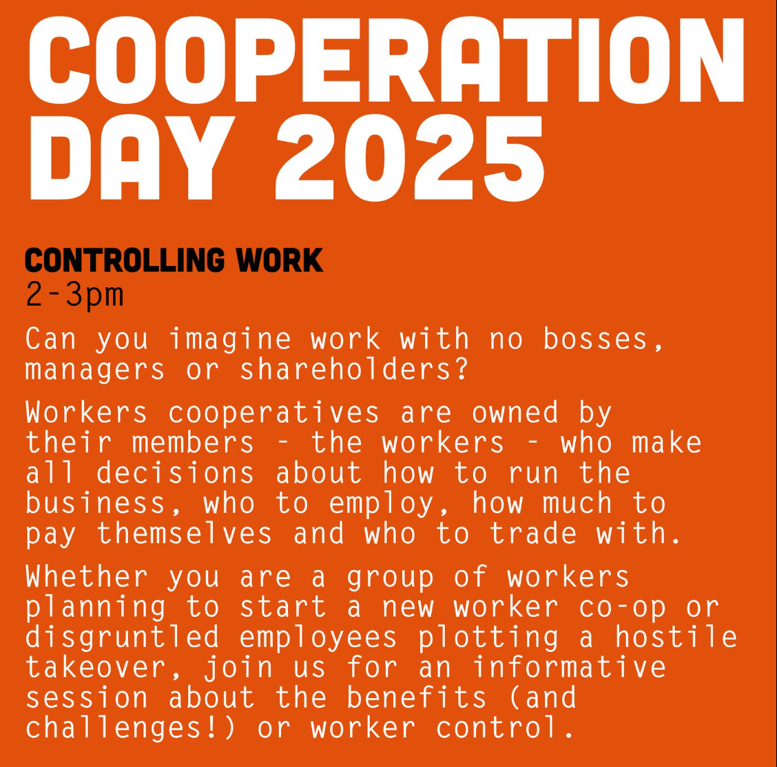 Cooperation Day 2025 Controlling work flyer